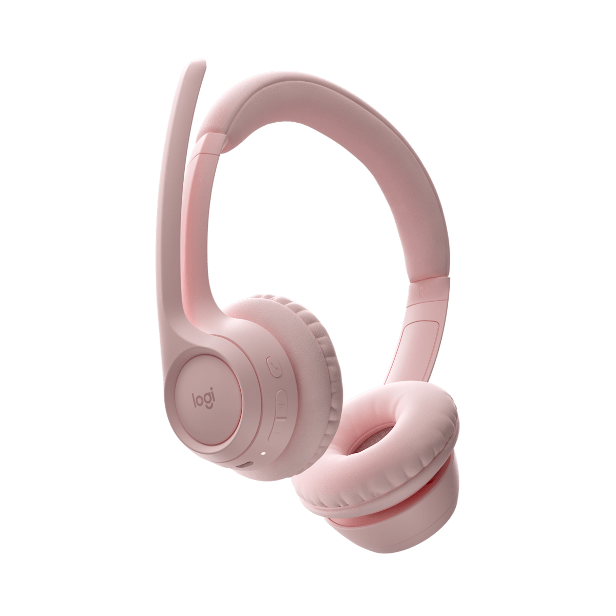Diadema Logitech Zone 300 rosada detalle