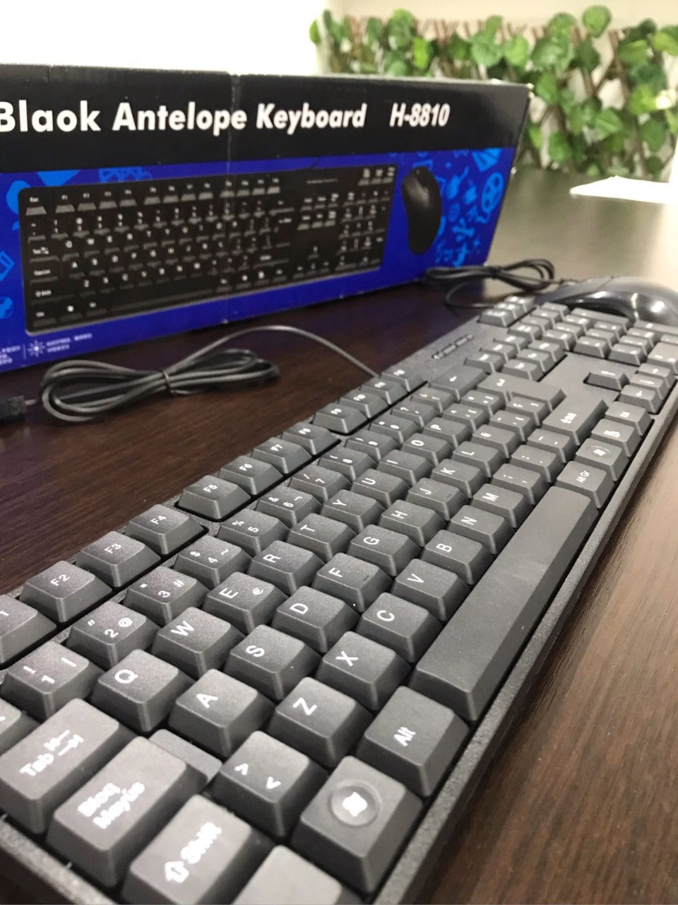 Combo Teclado Mouse Oficina con Ñ Alambrico Usb H-8810 Para Pc