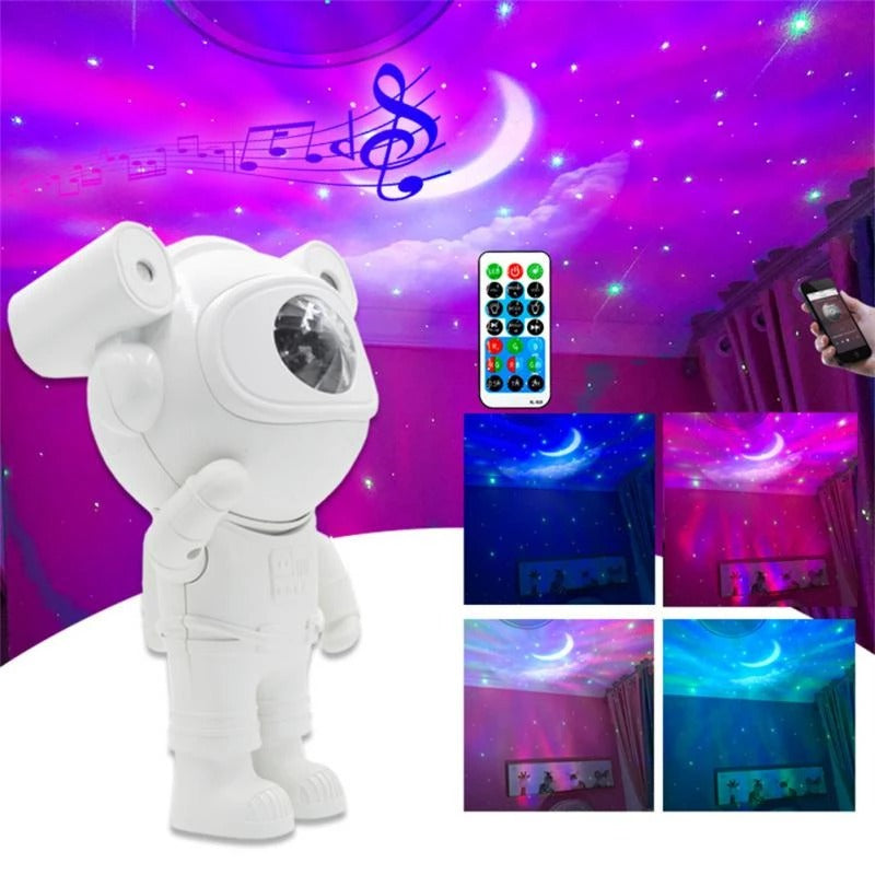 Proyector Lampara Astronauta De Estrellas con parlante + Envio Gratis
