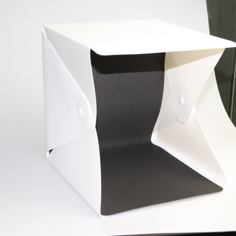 Caja De Luz Plegable Para Celular Estudio Fotografico Fondo Blanco Y Negro