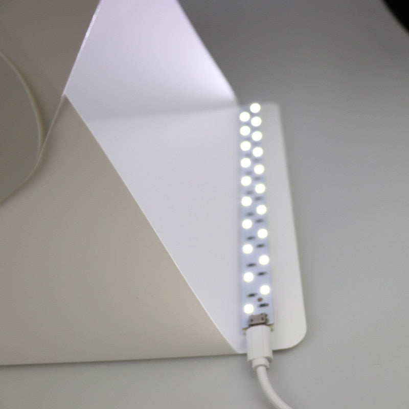 Caja De Luz Plegable Para Celular Estudio Fotografico Fondo Blanco Y Negro
