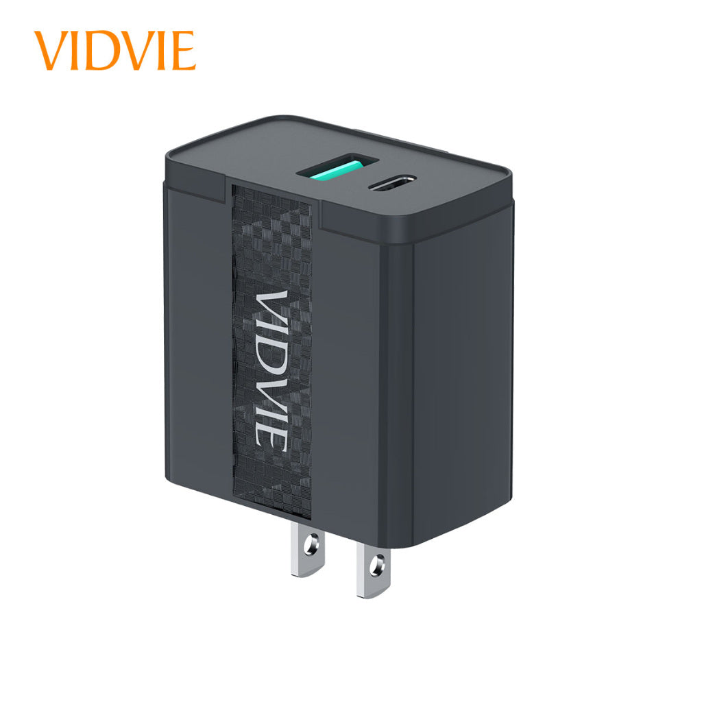 Cargador Para Celular Inteligente Carga Rapida Quickcharge 20w Con Puerto Ubs y Tipo C Vidvie