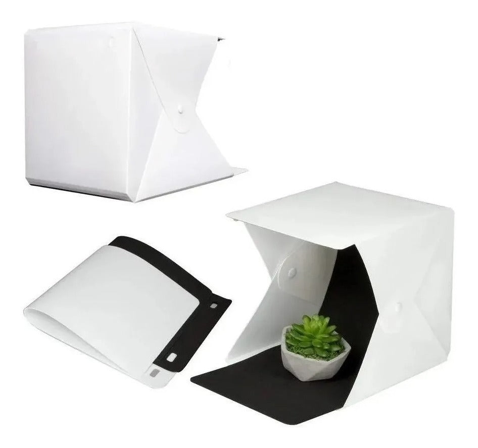 Caja De Luz Plegable Para Celular Estudio Fotografico Fondo Blanco Y Negro