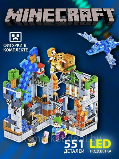 Set De Lego Minecraft 551 Piezas Con Luz Led
