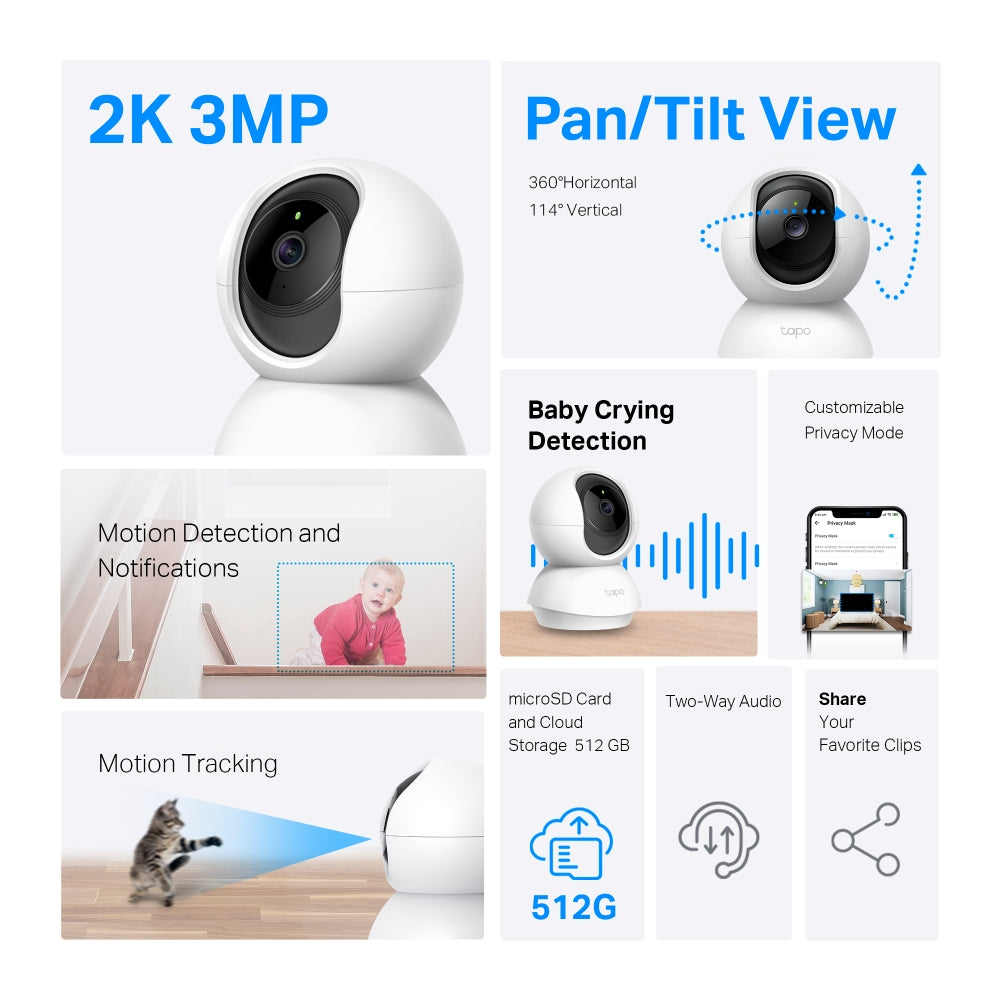 Cámara TP-Link Tapo C210 vista lateral