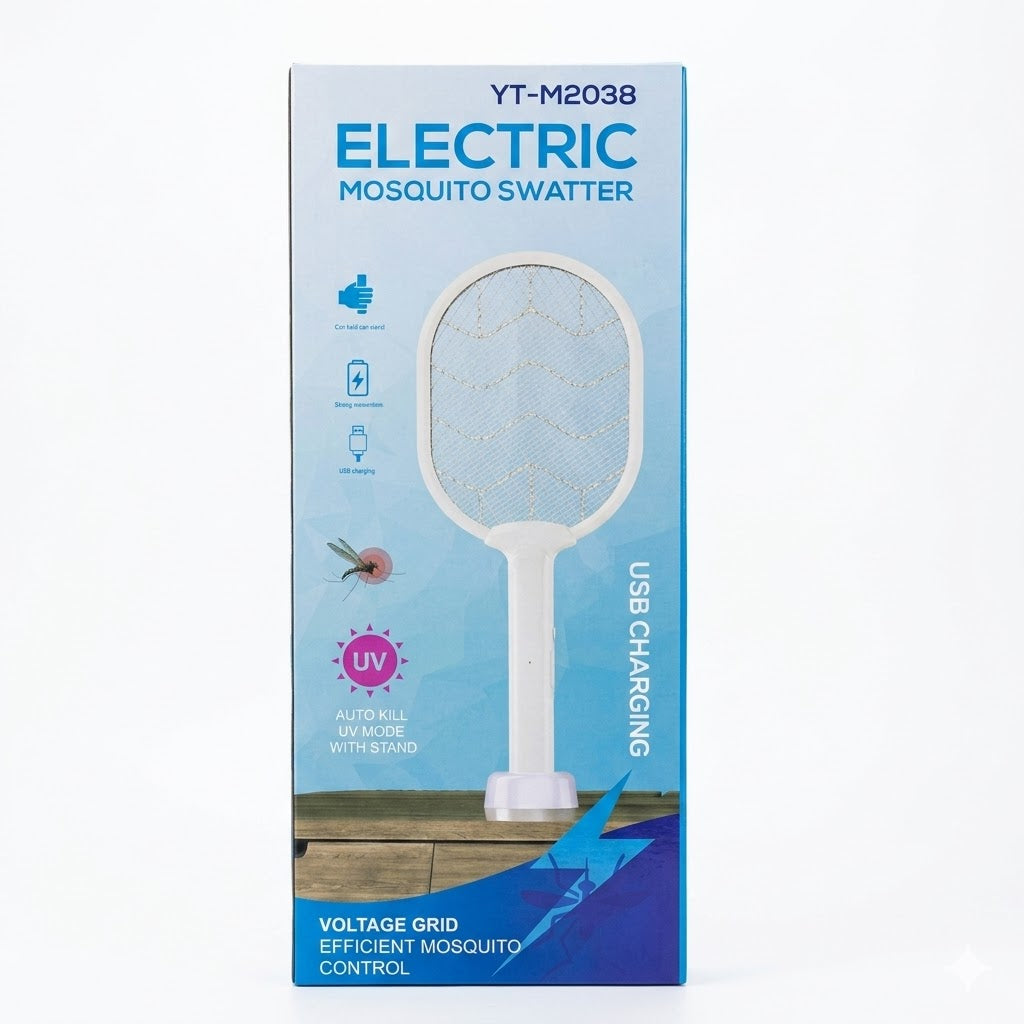 Raqueta Eléctrica Mata Mosquitos Recargable