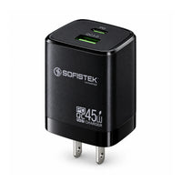 Adaptador de Carga Sofistek CZ-SK45W 45W GaN USB-C + USB-A