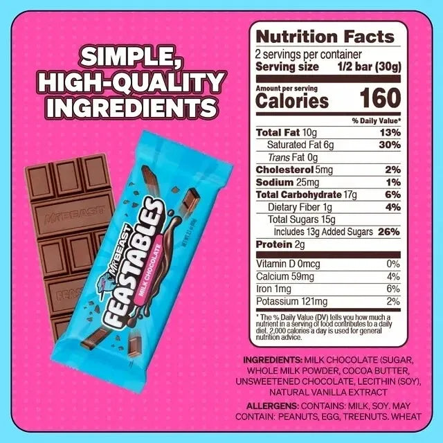 Chocolate MrBeast Feastables 60g Original