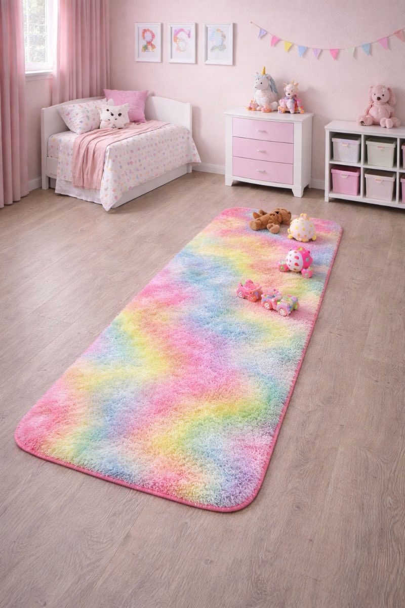 Tapete Peludo Pie De Cama
