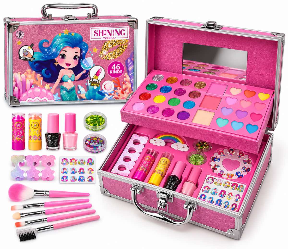 Set De Belleza Maquillaje Infantil 46 Piezas B370
