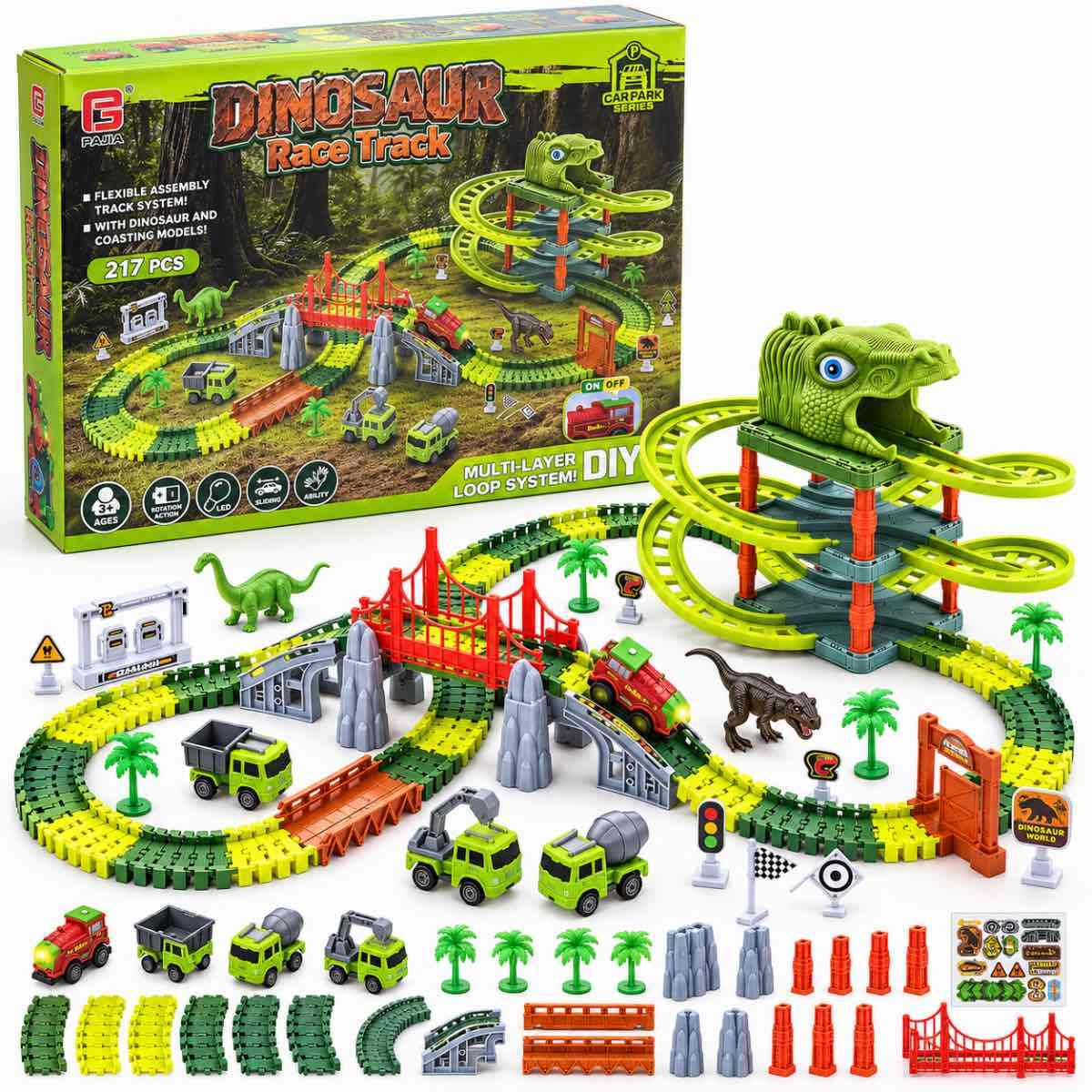 Pista De Dinosaurios 217 Piezas