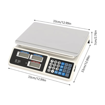 Báscula Electrónica Comercial con Cálculo de Precio  40 kg