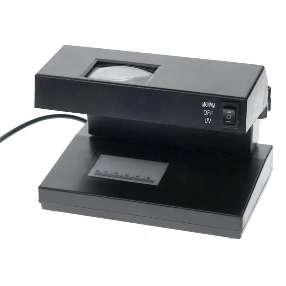 Detector de Billetes Falsos con Lupa y Luz UV