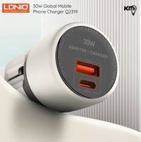 Cargador de Pared LDNIO Q2319 30W 2 Puertos Carga Rápida