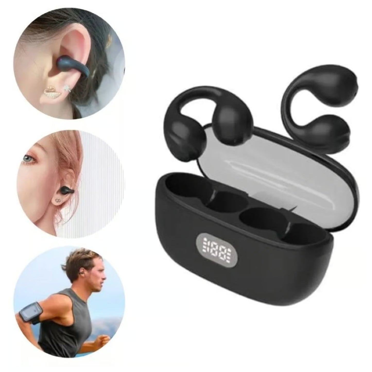 F50 Clip On Headset Wireless Sports Headphones + Free Shipping 