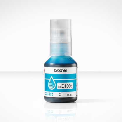 Botella de tinta Brother BTD100C cian original