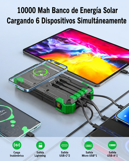 Power Bank Solar Portatil Harvic 10.000 mAh