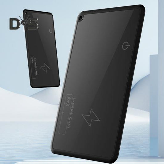 Localizador GPS portátil con Bluetooth, diseño ultrafino, tarjeta rastreadora de billetera con carga inalámbrica, buscador de artículos delgados a prueba de agua