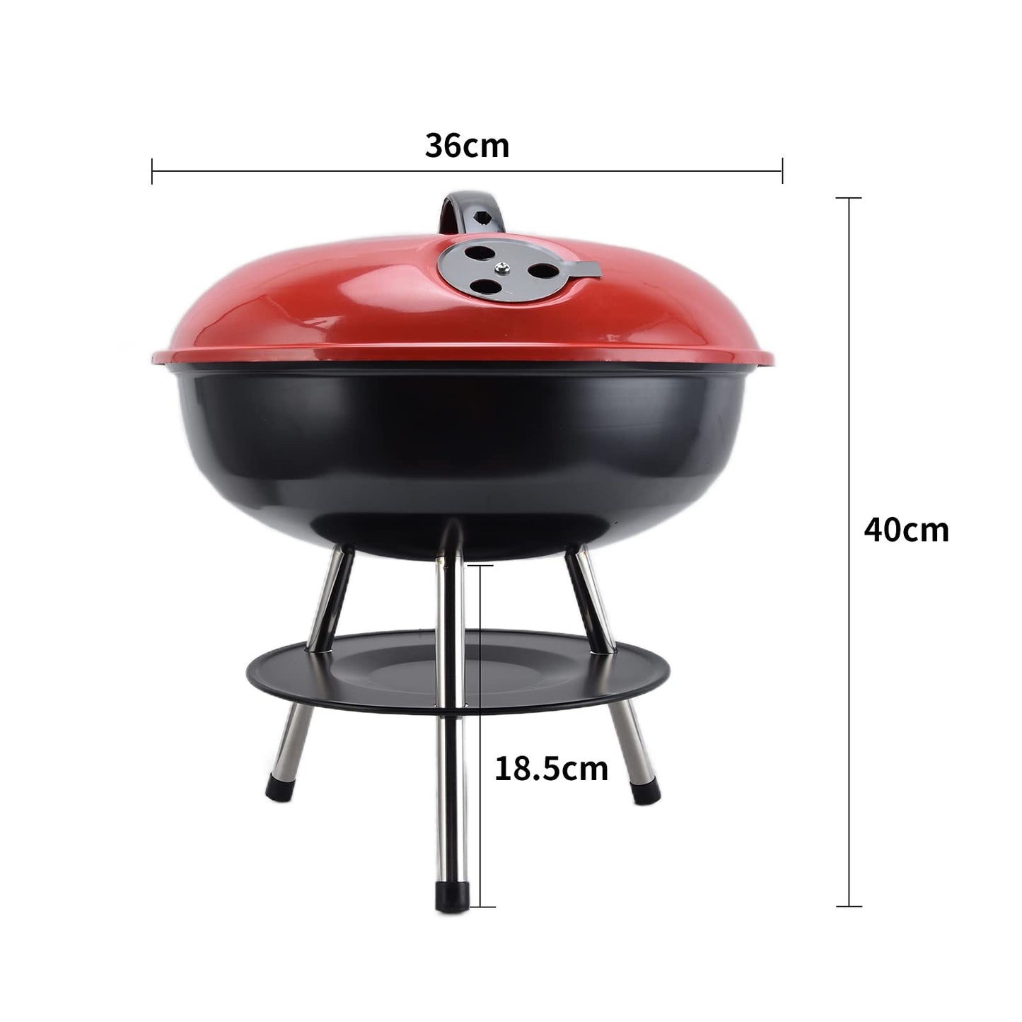 Mini Asador de Carbón Portátil con Tapa