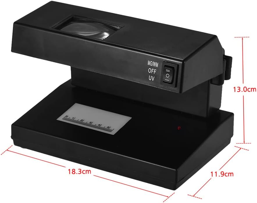 Detector de Billetes Falsos con Lupa y Luz UV