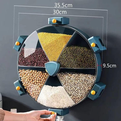 Dispensador Giratorio de Granos y Cereales x6 Compartimentos