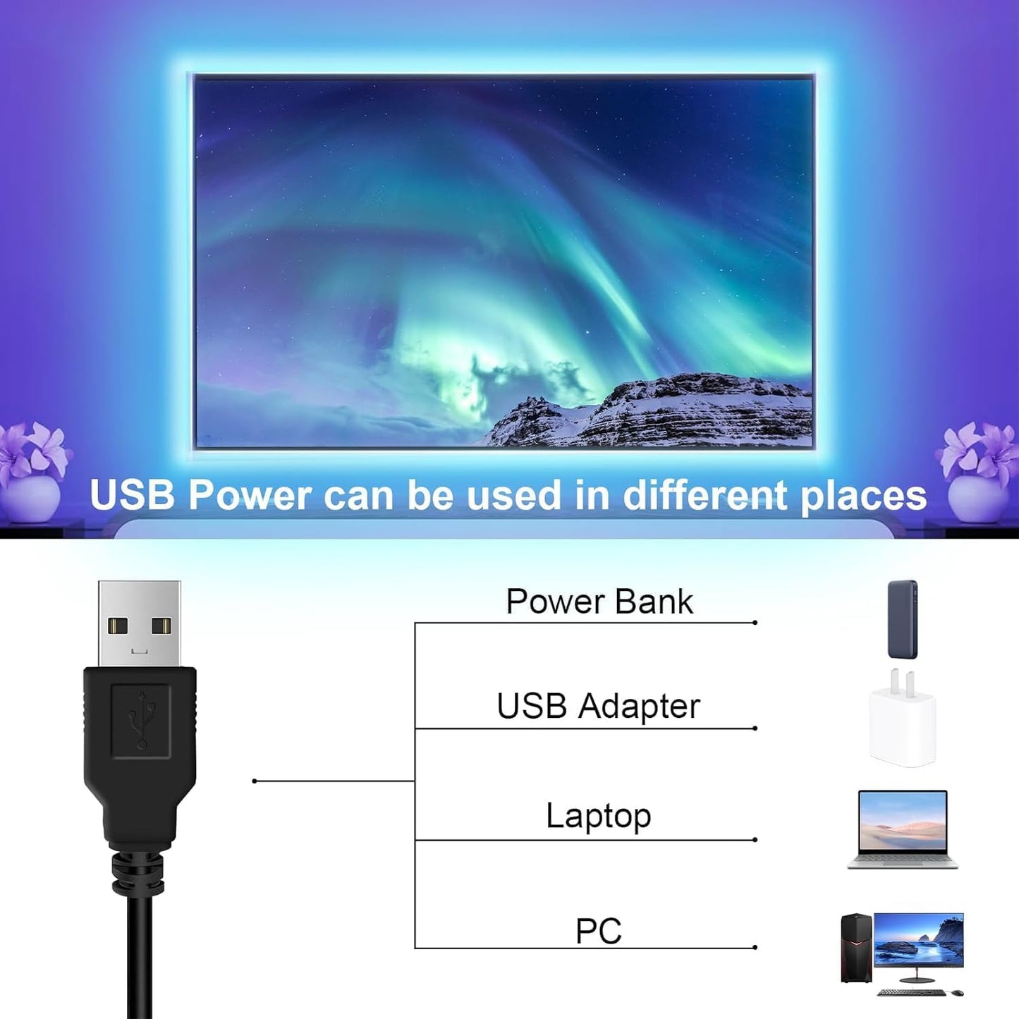Tira LED RGB Bluetooth 5M