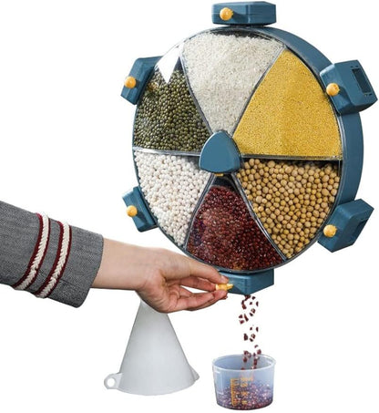 Dispensador Giratorio de Granos y Cereales x6 Compartimentos
