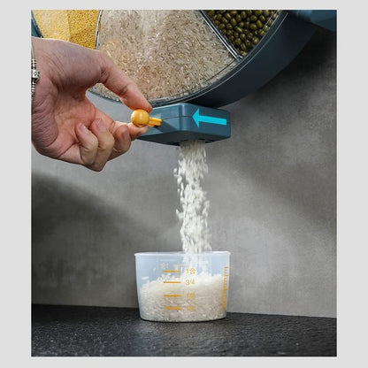 Dispensador Giratorio de Granos y Cereales x6 Compartimentos
