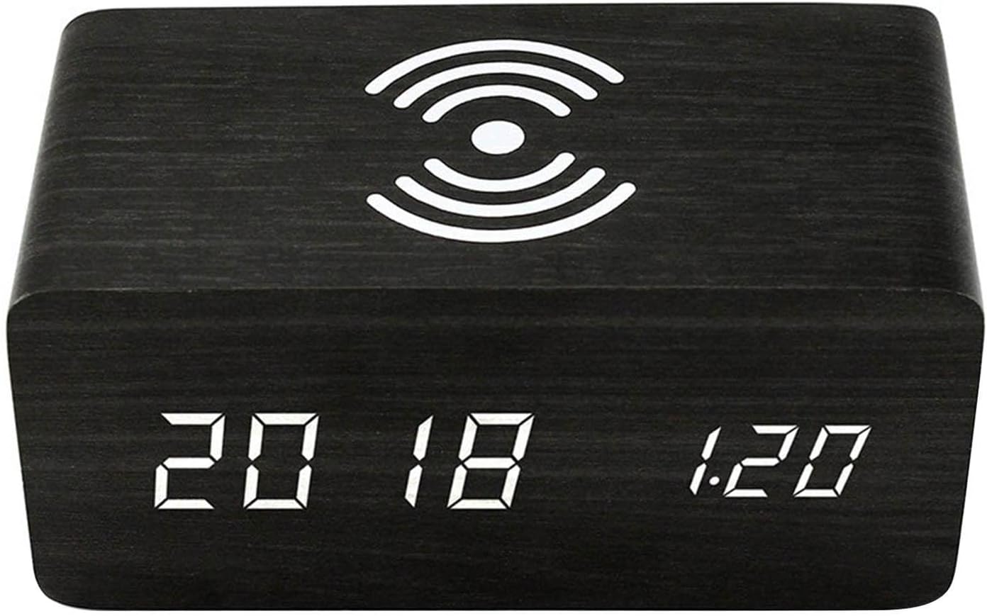 Reloj Despertador Digital Con Cargador Inalambrico