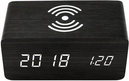 Reloj Despertador Digital Con Cargador Inalambrico