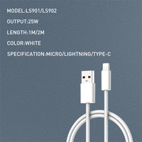 Cable USB LDNIO LS902 25W 2m Carga Rápida
