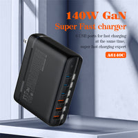 Cargador de Pared LDNIO A6140C 140W GaN Carga Rápida