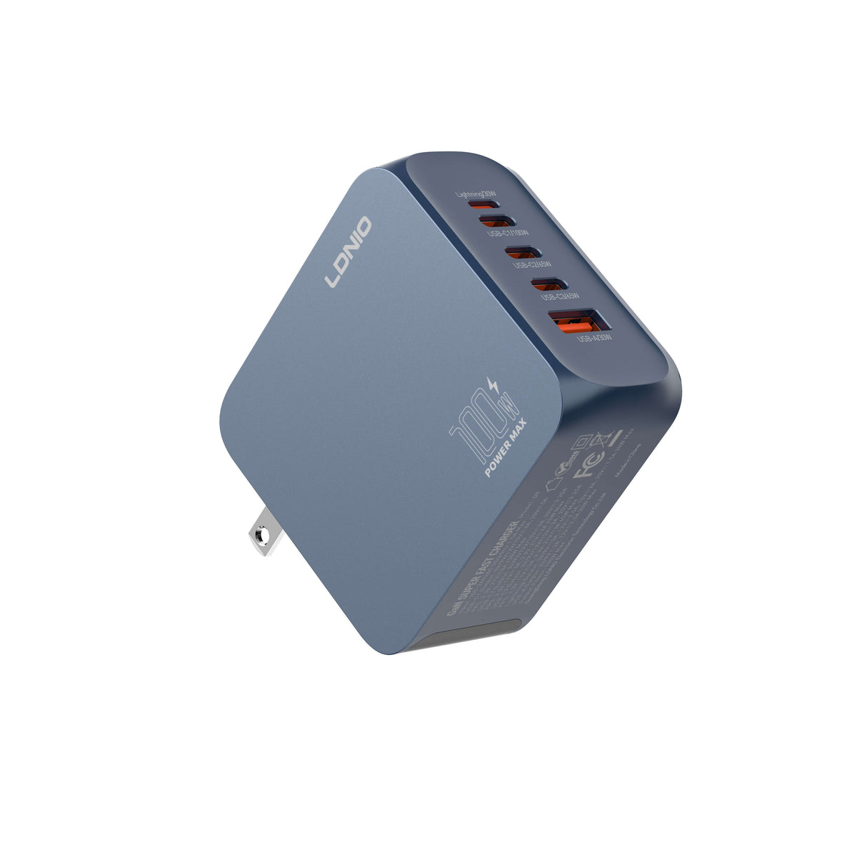 Cargador de Pared LDNIO Q8 100W GaN Carga Rápida