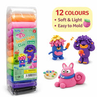 Masa Moldeable 8D Super Light Clay – Set 12 Colores