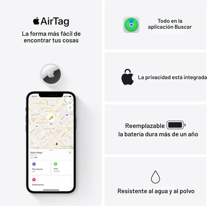 Apple AirTag. Mantén un seguimiento y encuentra tus llaves, cartera, equipaje, mochila y más