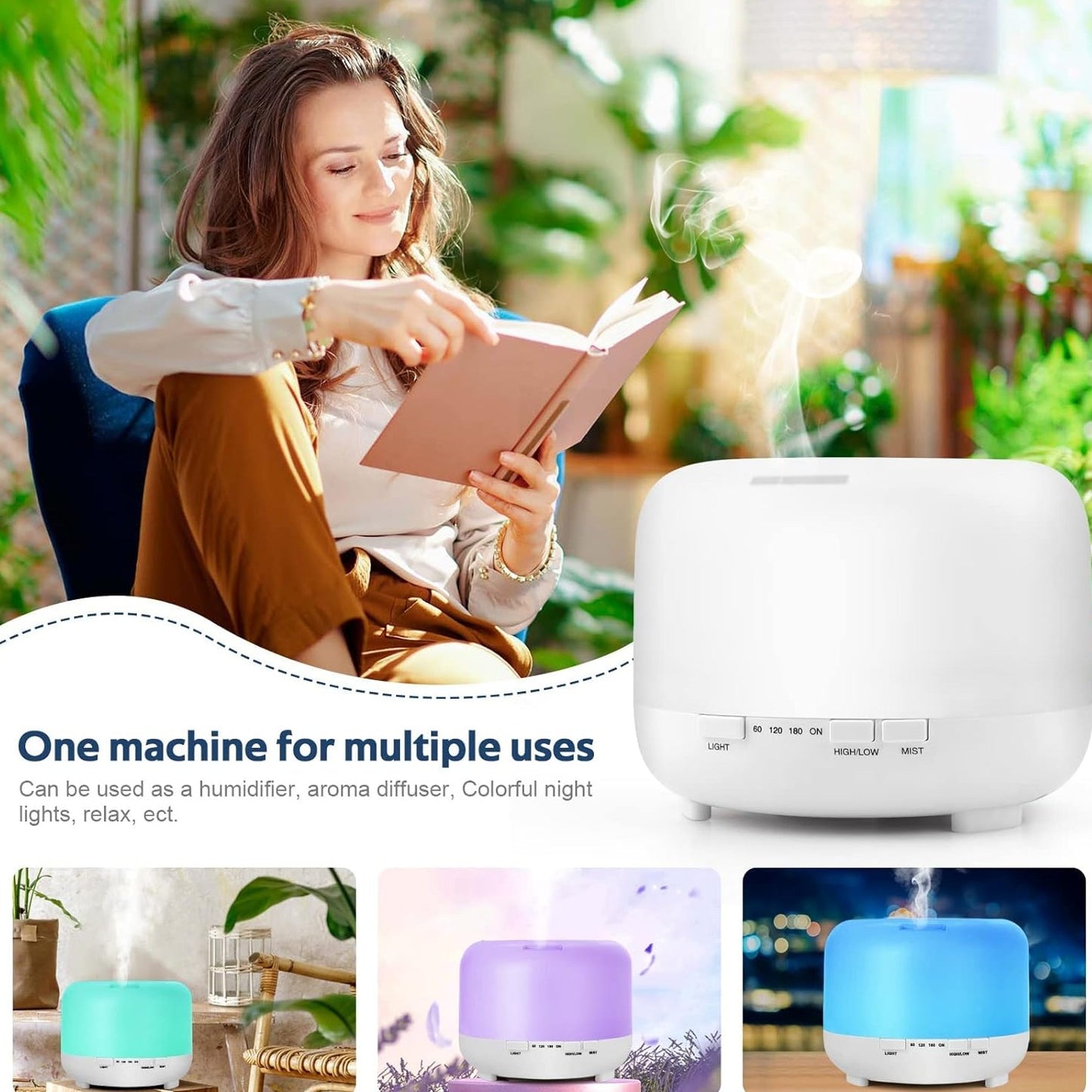 Humidificador Cronoterapia Led + Envío Gratis 