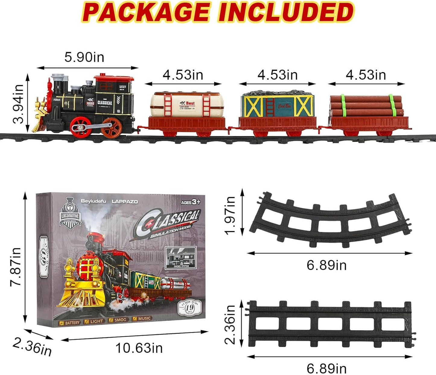 Tren Eléctrico Navideño con Humo Real