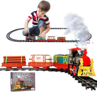 Tren Eléctrico Navideño con Humo Real