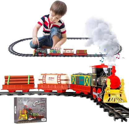 Tren Eléctrico Navideño con Humo Real