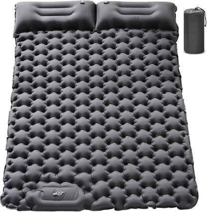 Colchon Doble Autoinflable Para Camping Con Almohadas