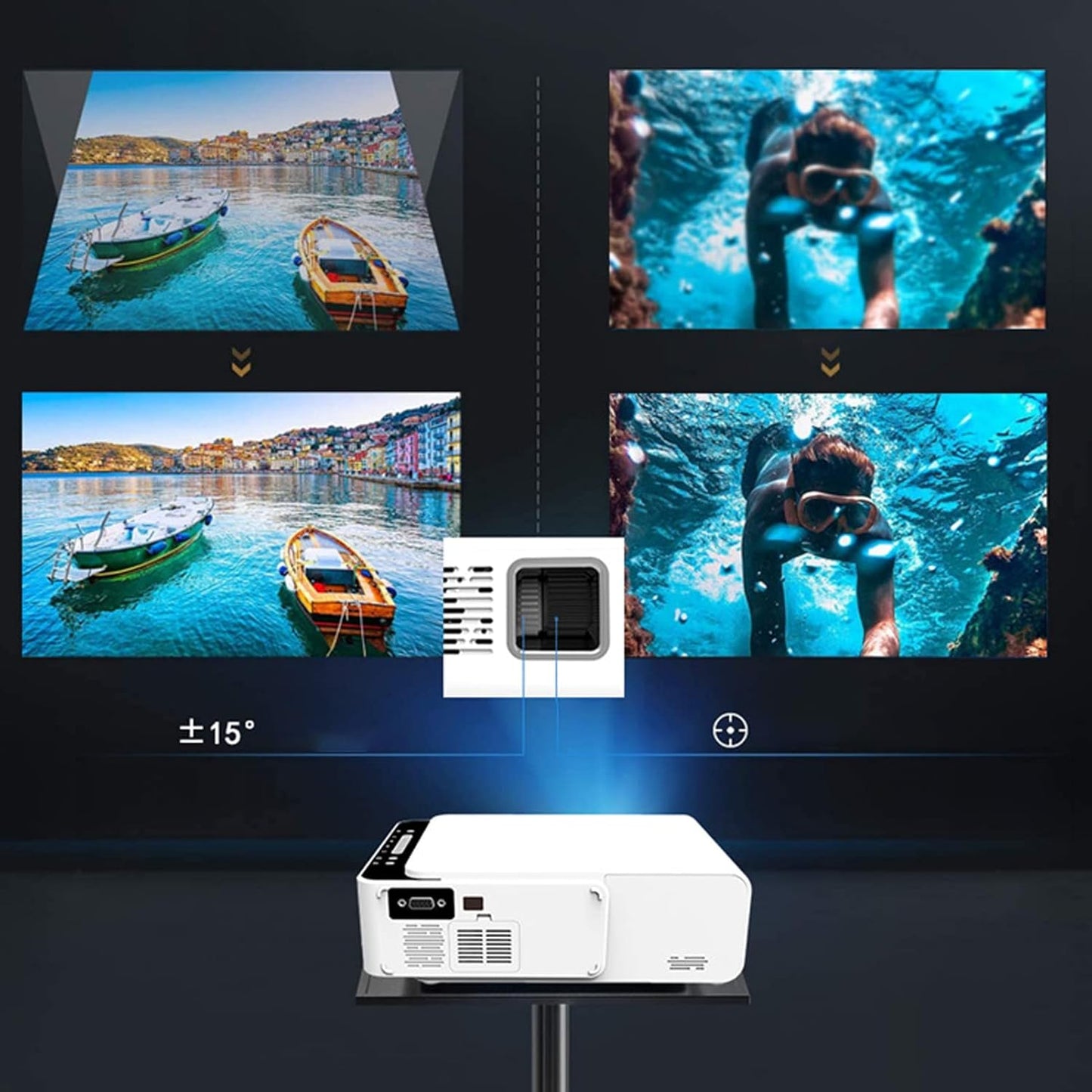 Mini Proyector De Video 04 -  7500 Lumenes Led