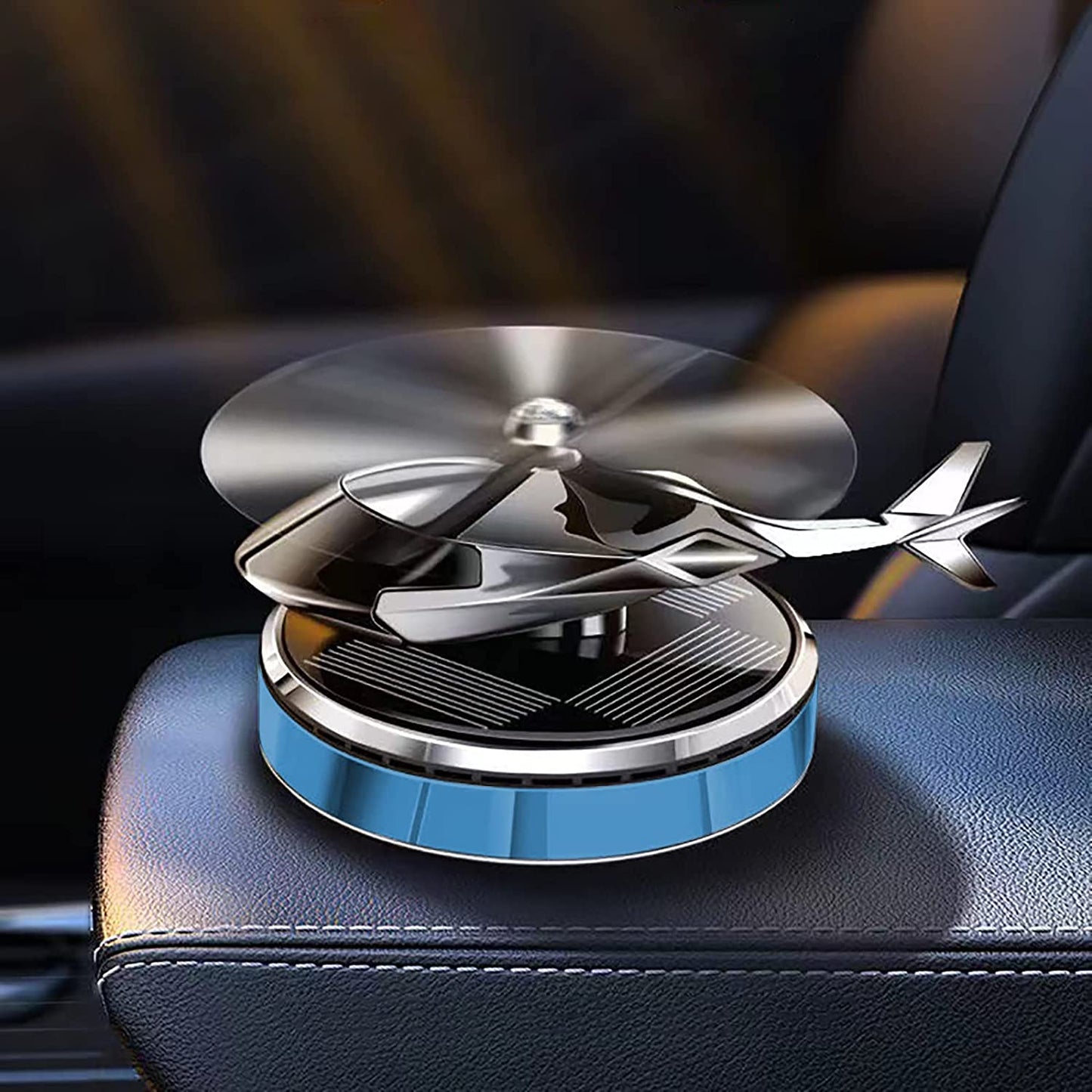 Helicoptero Ambientador Con Energia Solar Para Carro + Envío Gratis 