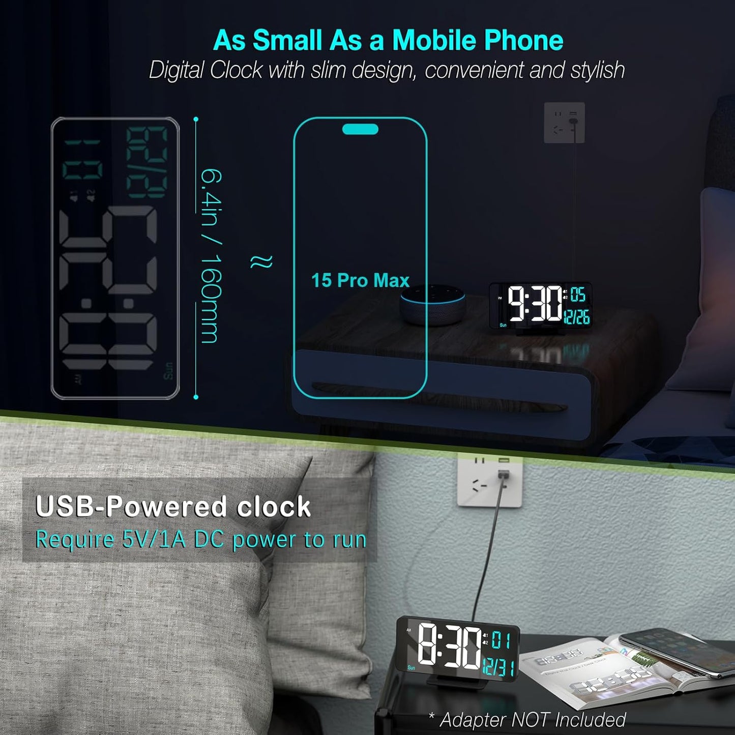 Reloj Espejo LED Digital