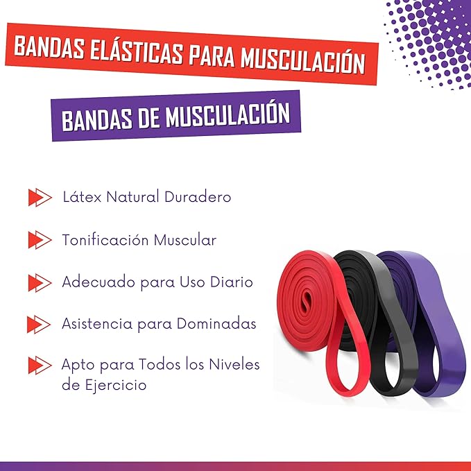 Bandas de Resistencia Elasticas 3PCS
