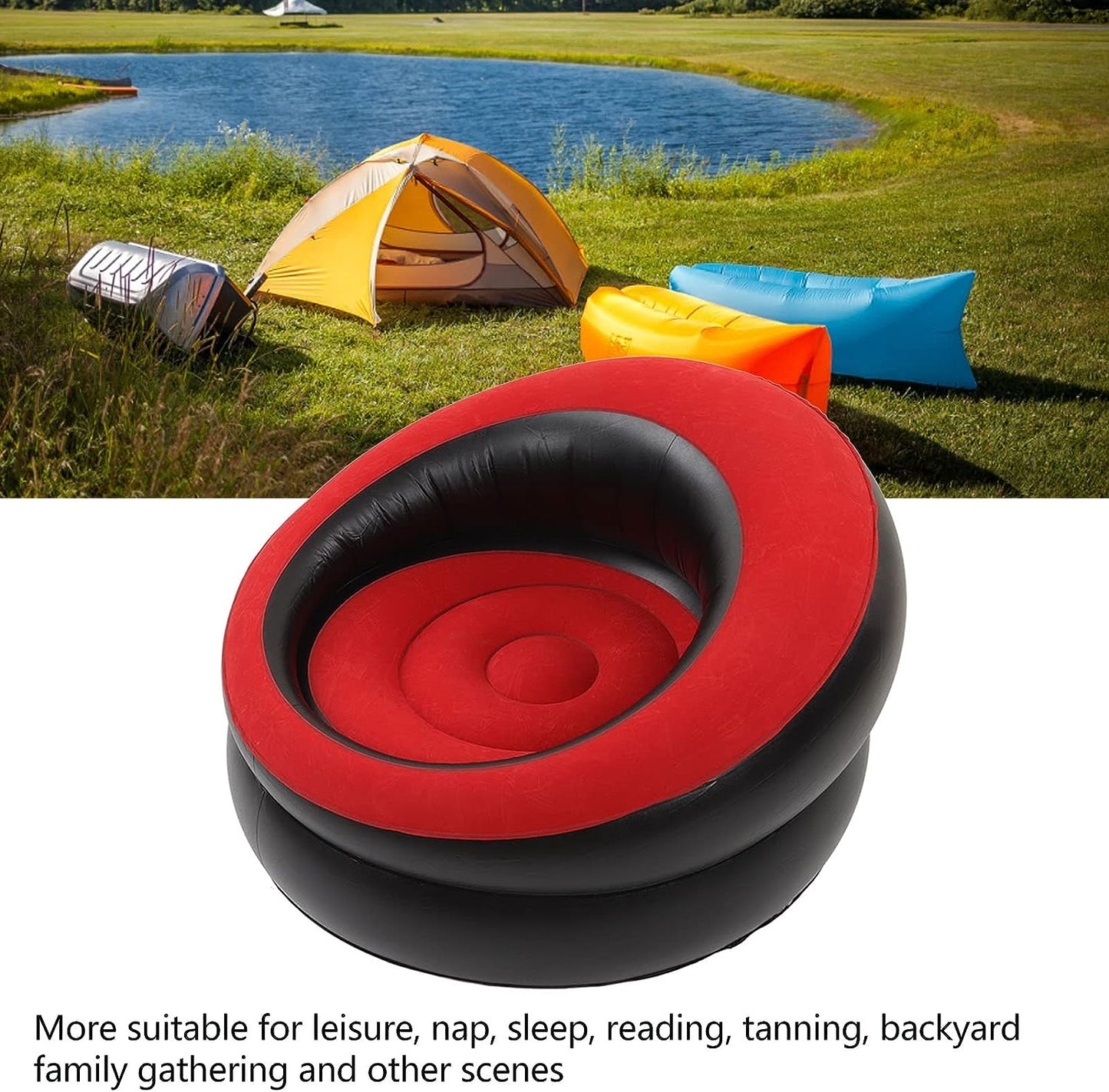 Sillon Puff Inflable Portatil + Envío Gratis 