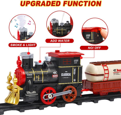 Tren Eléctrico Navideño con Humo Real