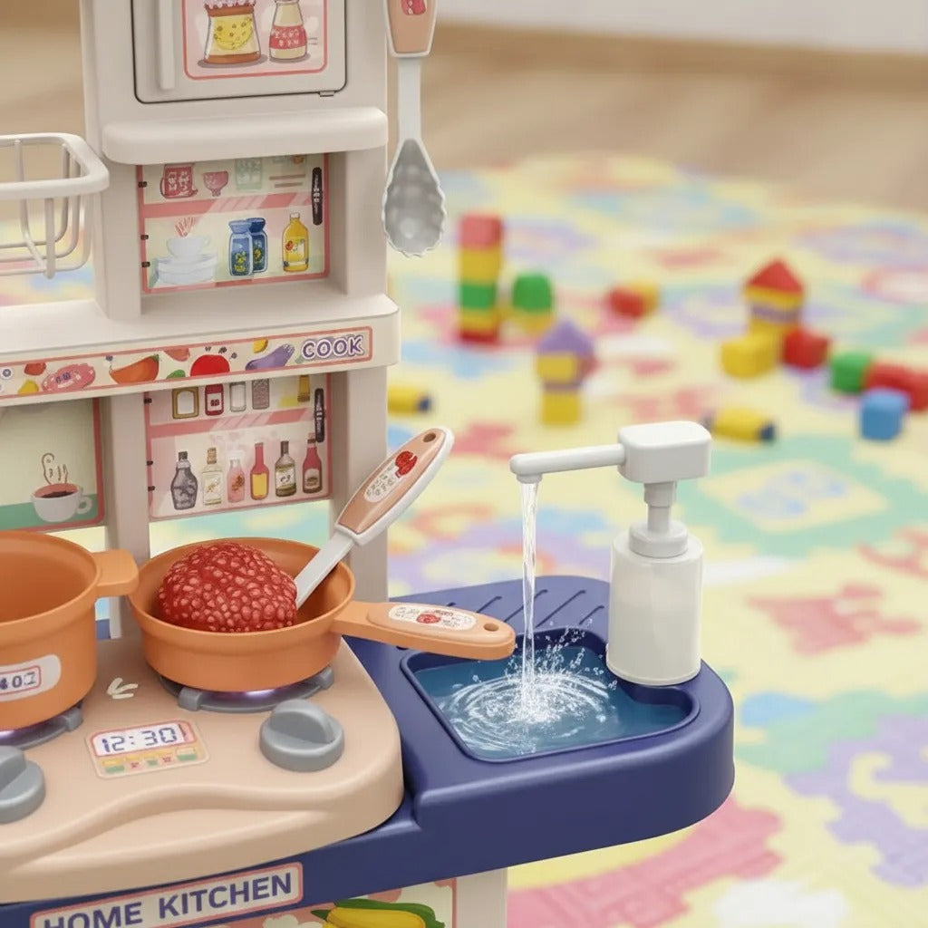 Set De Cocina Con Grifo Y Accesorios Luz Sonido