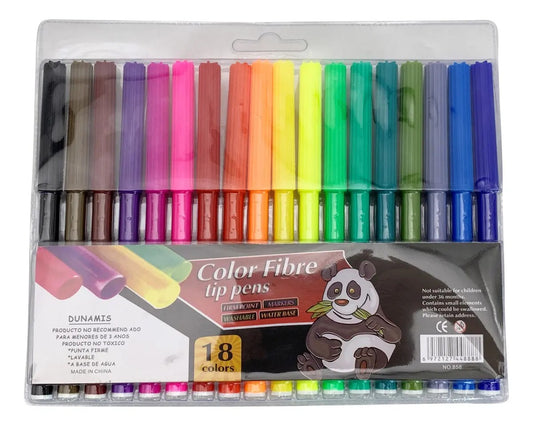 Marcadores Punta Firme 18 Colores Dunamis