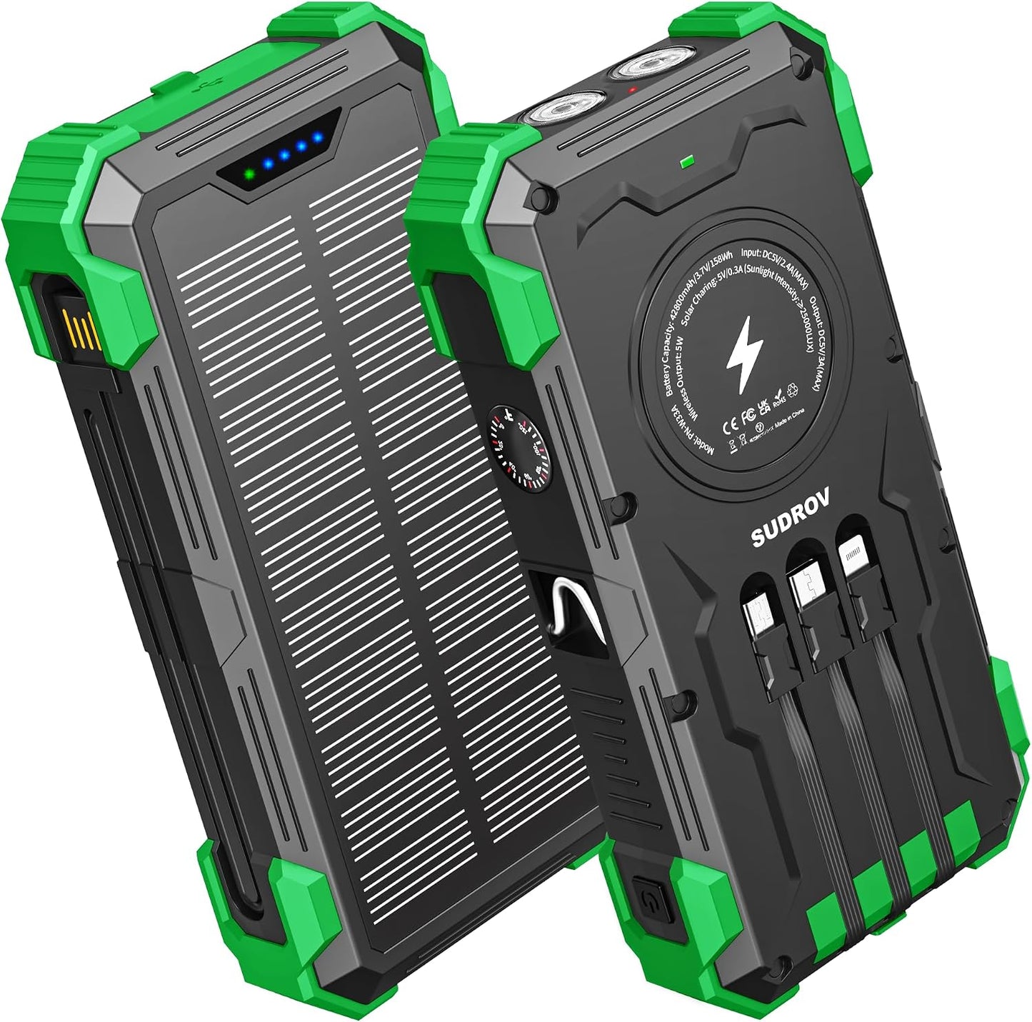 Power Bank Solar Portatil Harvic 10.000 mAh