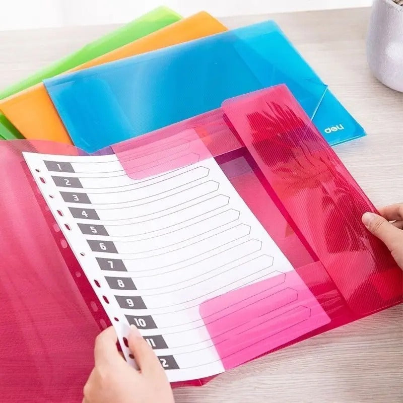 Carpeta Plastica con Elastico Tamaño Carta A4